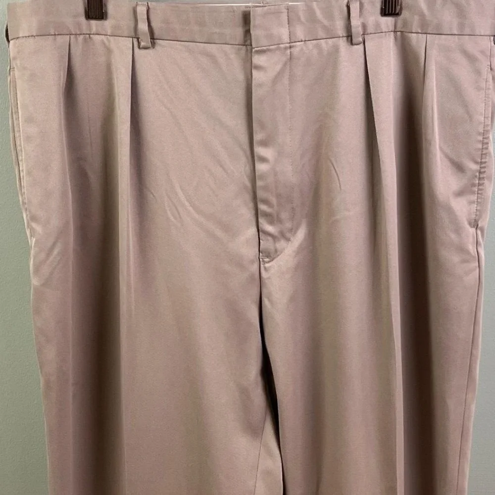 Polo By Ralph Lauren Classic Khaki Chino Pleated Front Cuffed Dress Slacks 40x32